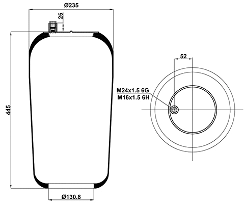 Bellow, air suspension (020.4390.S01)