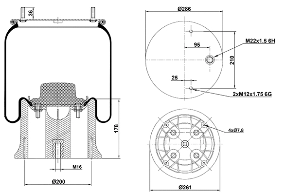 Bellow, air suspension (020.2924.CP)