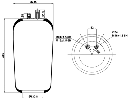 Bellow, air suspension (020.4390.S02)
