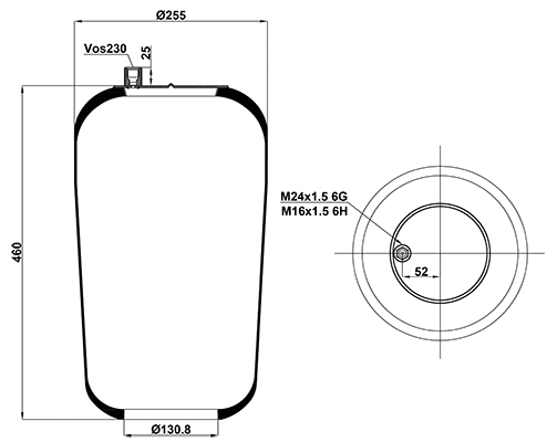 Bellow, air suspension (020.4757.S02)