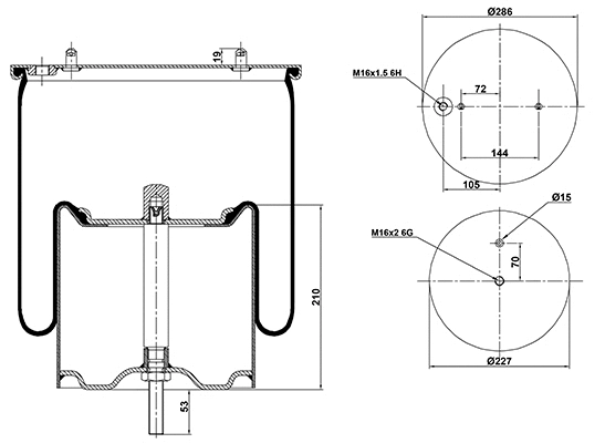 Bellow, air suspension (020.4913.C02)