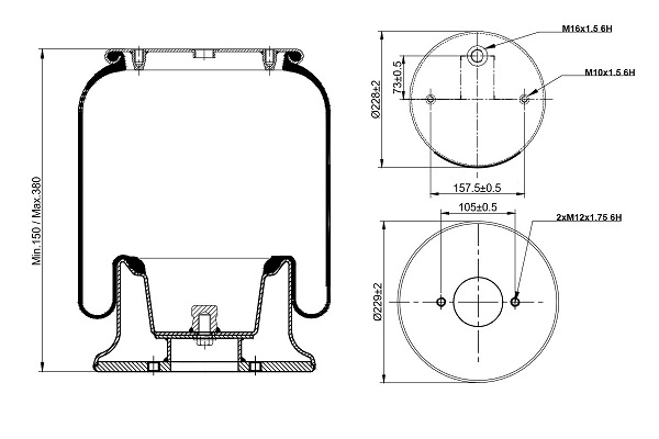 Bellow, air suspension (020.4903.C)