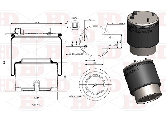 Bellow, air suspension (020.887.2C1)