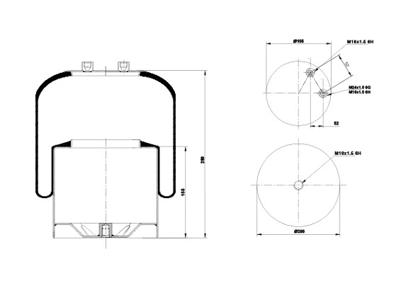 Bellow, air suspension (020.4390.C02)