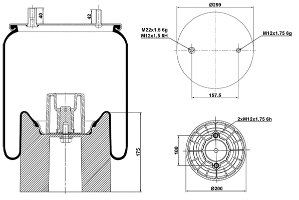 Bellow, air suspension (020.4157.CP09)