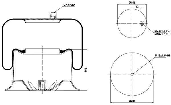 Bellow, air suspension (020.4757.C29)