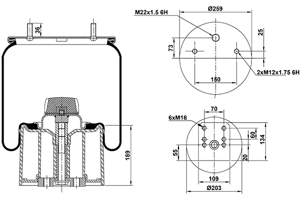 Bellow, air suspension (020.941.CP)
