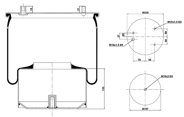Bellow, air suspension (020.887.C01)