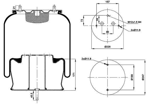 Bellow, air suspension (020.6200.C)