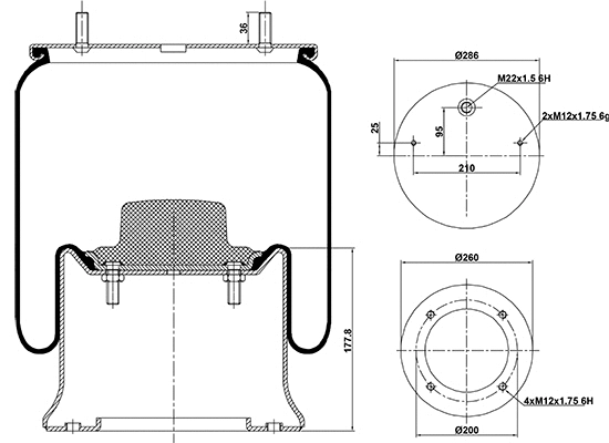 Bellow, air suspension (020.813.C01)