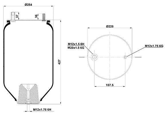 Bellow, air suspension (020.4156.S05)