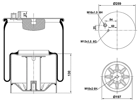 Bellow, air suspension (020.4884.C06)