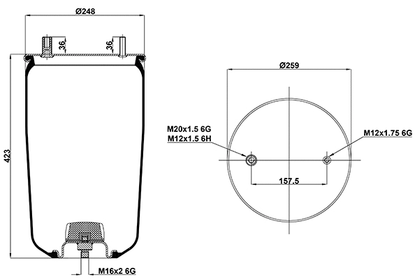 Bellow, air suspension (020.4960.S02)