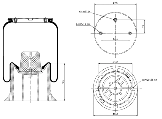 Bellow, air suspension (020.4159.AL7)