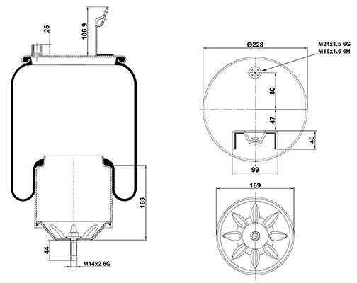 Bellow, air suspension (020.6416.C)