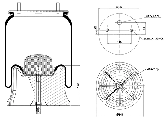 Bellow, air suspension (020.4022.CP05)