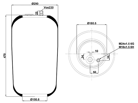 Bellow, air suspension (020.4187.S)