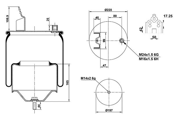 Bellow, air suspension (020.7803.C)