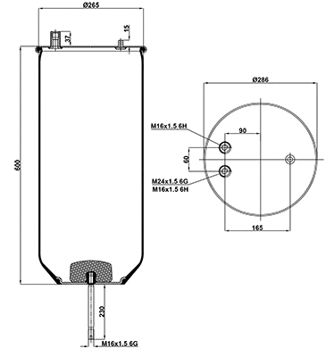 Bellow, air suspension (020.4912.S08)