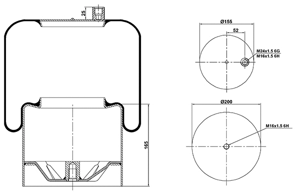 Bellow, air suspension (020.4390.C21)