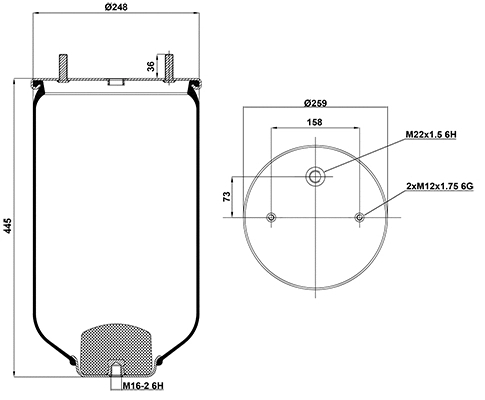 Bellow, air suspension (020.4004.S02)