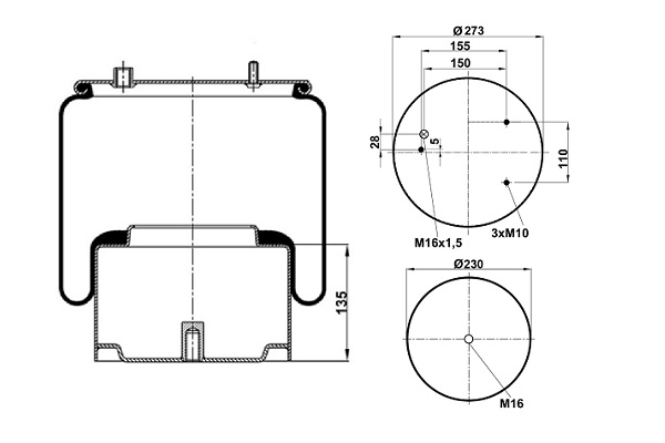 Bellow, air suspension (020.836.C11)