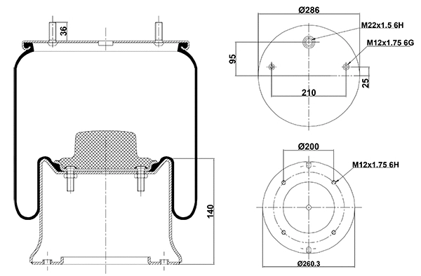 Bellow, air suspension (020.4810.C05)