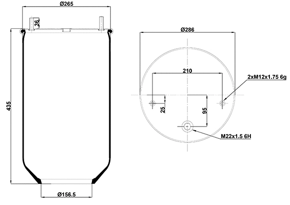Bellow, air suspension (020.4810.S)