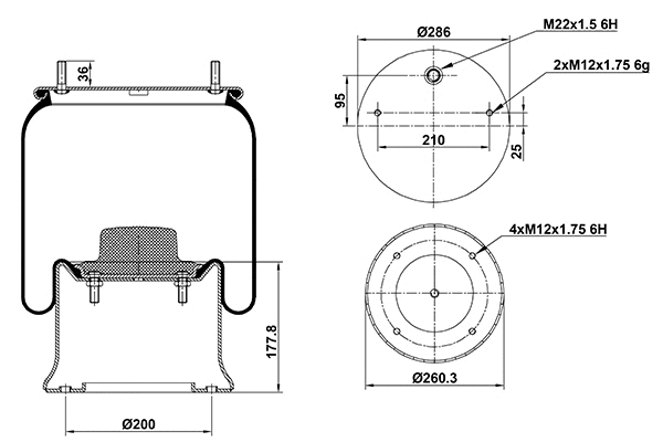 Bellow, air suspension (020.4023.C03)