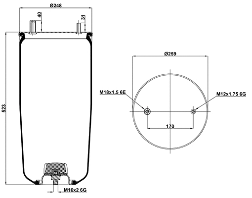 Bellow, air suspension (020.4941.S02)