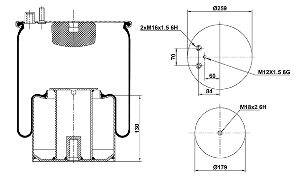 Bellow, air suspension (020.4882.C05)