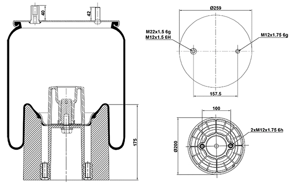 Bellow, air suspension (020.4157.CP05)