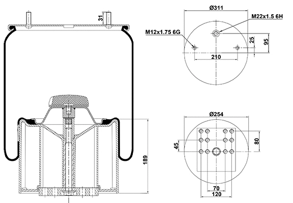 Bellow, air suspension (020.881.CP)