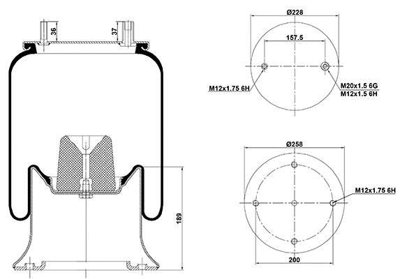 Bellow, air suspension (020.4159.C03)