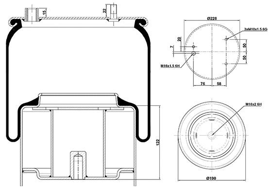 Bellow, air suspension (020.887.C02)