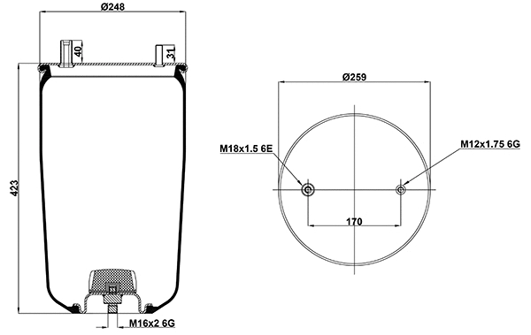 Bellow, air suspension (020.4940.S02)