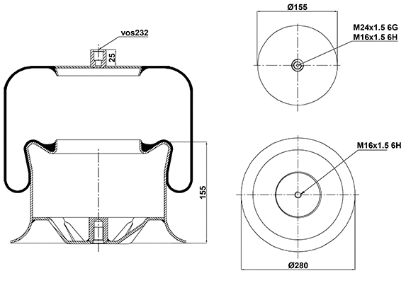 Bellow, air suspension (020.4757.C21)