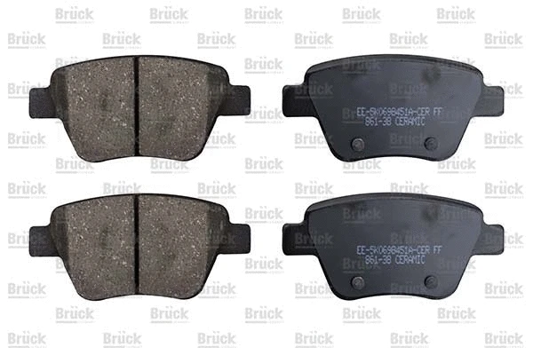 Brake Pad Set, disc brake (EE-5K0698451A)