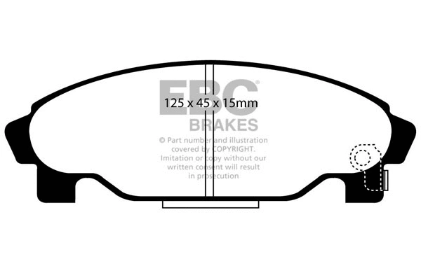 Brake Pad Set, disc brake (DP1015)