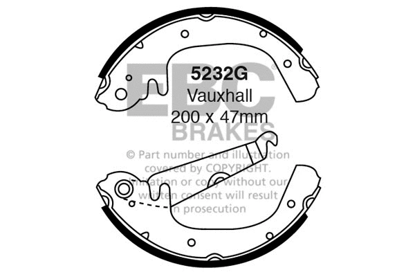 Brake Shoe Set (5232G)