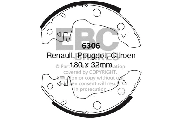 Brake Shoe Set (6306)