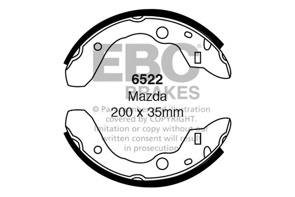 Brake Shoe Set (6522)
