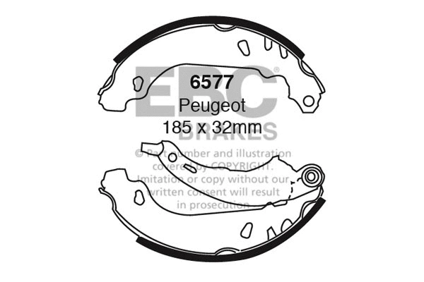 Brake Shoe Set (6577)