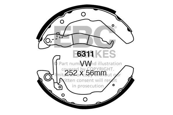 Brake Shoe Set (6311)