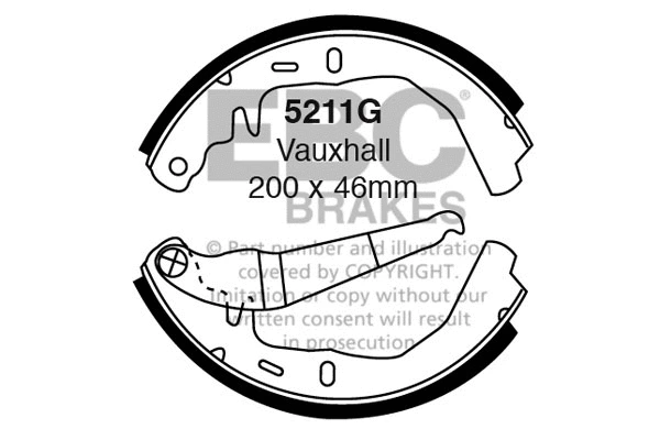Brake Shoe Set (5211G)