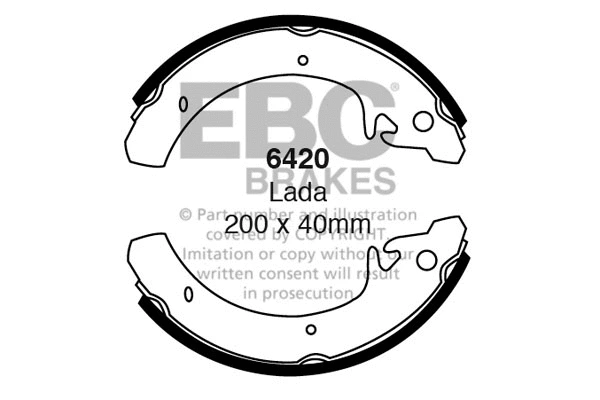 Brake Shoe Set (6420)