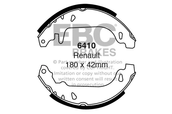 Brake Shoe Set (6410)