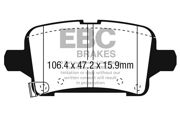 Brake Pad Set, disc brake (DP43074R)