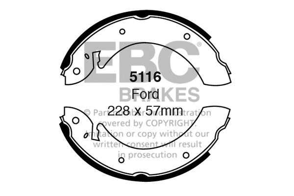 Brake Shoe Set (5116)