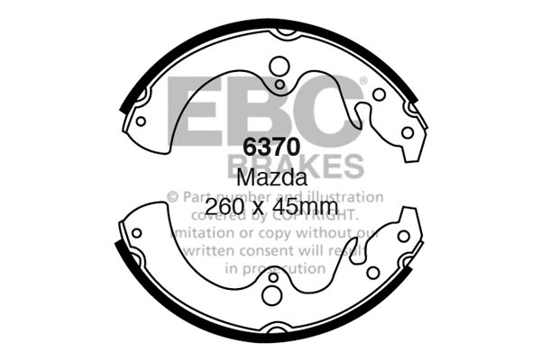 Brake Shoe Set (6370)